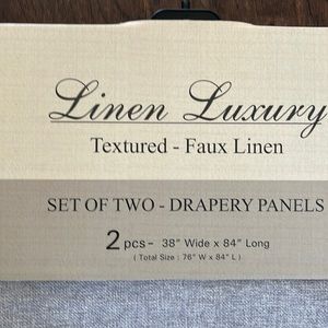 Linen draperies. New with tags